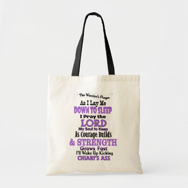 The Warrior's Prayer   Chiari Tote Bag (Front)