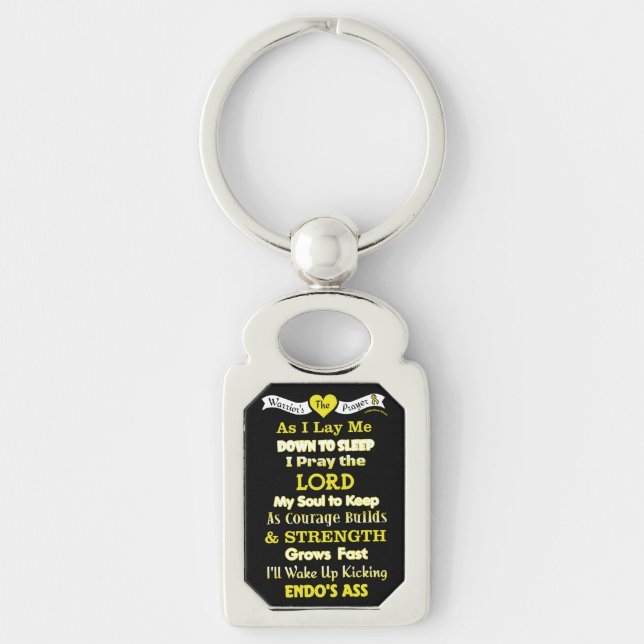 The Warrior's Prayer...Endometriosis Keychain (Front)
