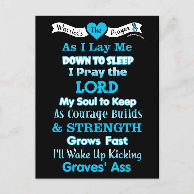 The Warrior's Prayer...Graves' Postcard (Front)
