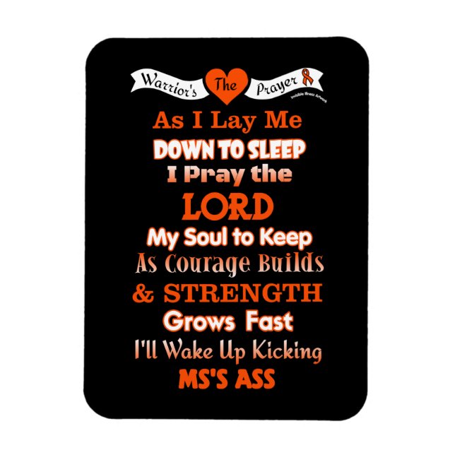 The Warrior's Prayer...MS Magnet (Vertical)