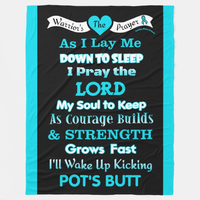 The Warrior's Prayer...P.O.T.S. Fleece Blanket (Front)