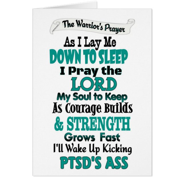 The Warrior's Prayer...PTSD (Front)
