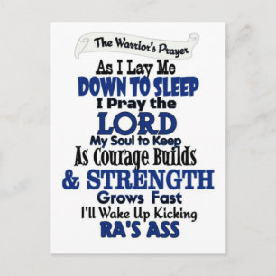 The Warrior's Prayer...RA Postcard