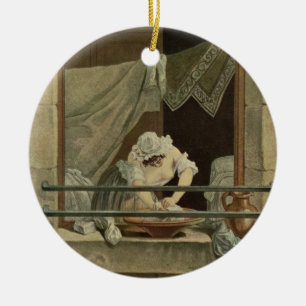 The Washerwoman, engraved by J. Laurent Julien (c1 Ceramic Tree Decoration