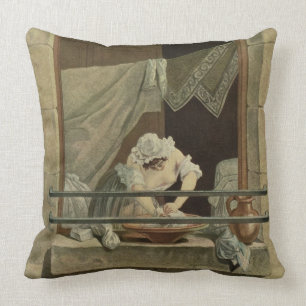 The Washerwoman, engraved by J. Laurent Julien (c1 Cushion
