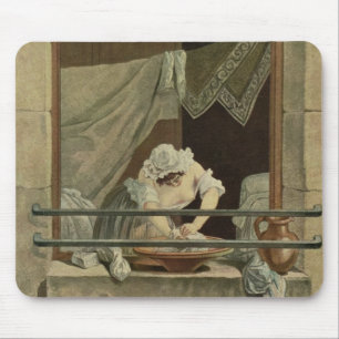 The Washerwoman, engraved by J. Laurent Julien (c1 Mouse Mat