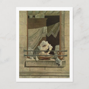 The Washerwoman, engraved by J. Laurent Julien (c1 Postcard