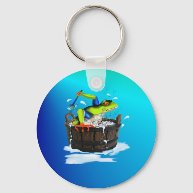 The Washing Frog Keychain (Front)