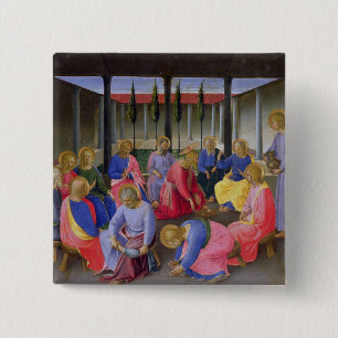 The Washing of the Feet, detail from panel three o 15 Cm Square Badge