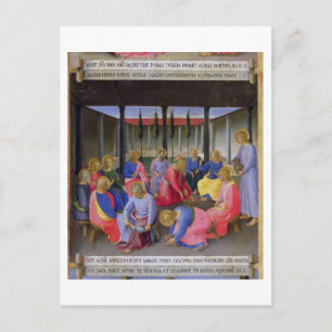 The Washing of the Feet, detail from panel three o Postcard