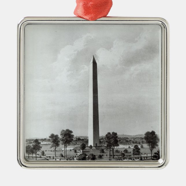 The Washington Monument and Surroundings Metal Tree Decoration (Front)