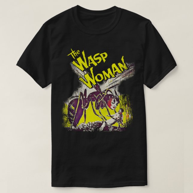 The Wasp Woman Horror Classic Movie T-Shirt (Design Front)