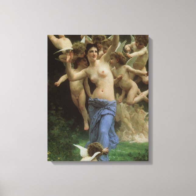 The Wasp's Nest by William Adolphe Bouguereau Canvas Print (Front)