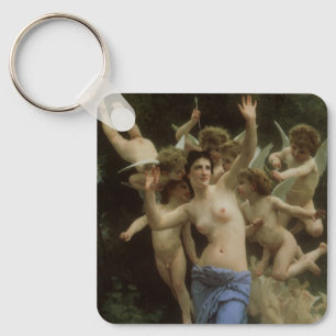 The Wasp's Nest by William Adolphe Bouguereau Key Ring
