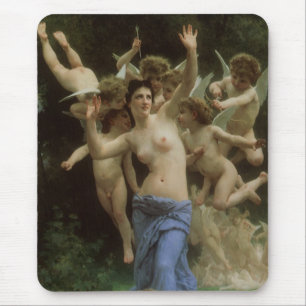 The Wasp's Nest by William Adolphe Bouguereau Mouse Mat