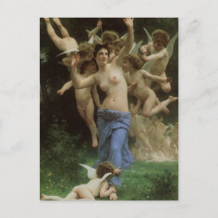 The Wasp's Nest by William Adolphe Bouguereau Postcard