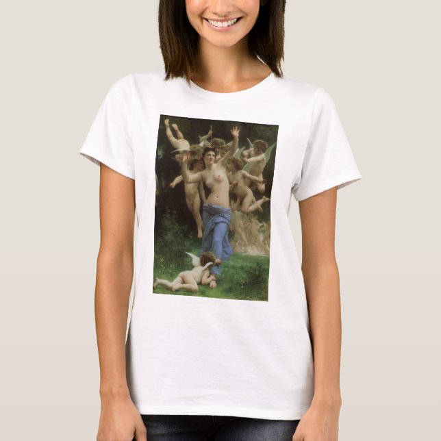 The Wasp's Nest by William Adolphe Bouguereau T-Shirt (Front)