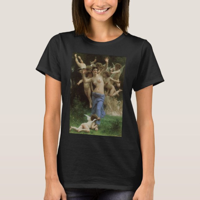 The Wasp's Nest by William Adolphe Bouguereau T-Shirt (Front)