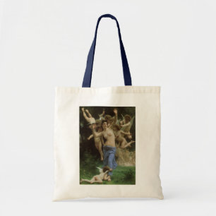 The Wasp's Nest by William Adolphe Bouguereau Tote Bag