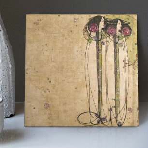 The Wassail Mackintosh Art Deco Wall Decor 1/3 Tile