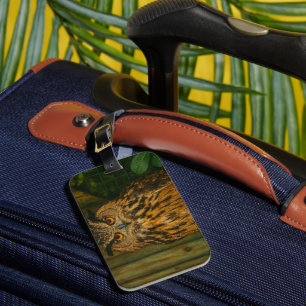 The Watcher – Eurasian Eagle-Owl in Woodland Light Luggage Tag