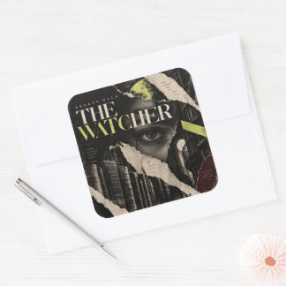 The Watcher – Gothic Literary Collage Square Sticker