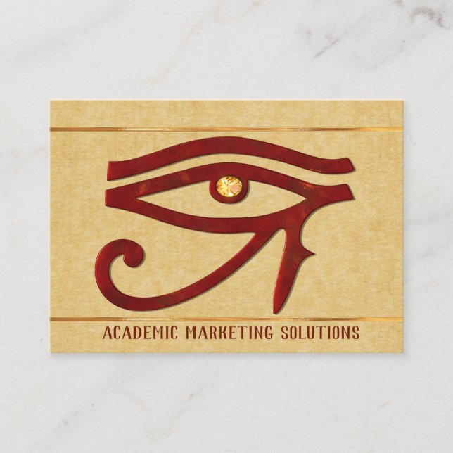 The Watchers Egyptian 3D Optical ADVERTISE MARKET Business Card (Front)