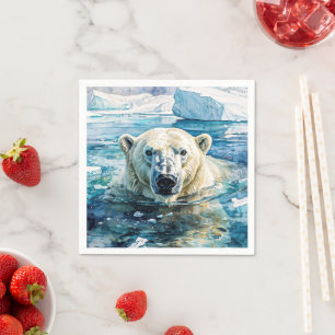 The Watchful Ice Guardian Napkin