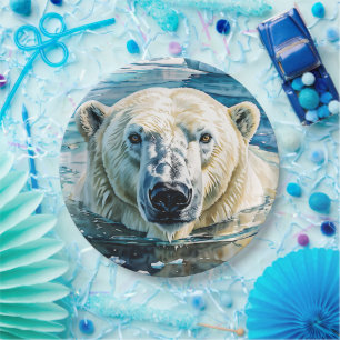 The Watchful Ice Guardian Paper Plate