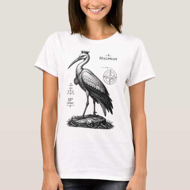 The Watchful Stork of Halphas T-Shirt (Front)