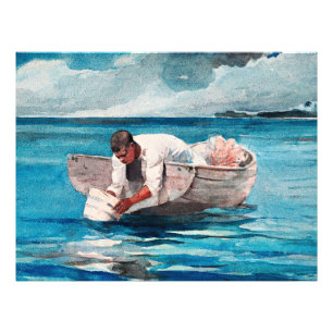 The Water Fan, famous art by Winslow Homer, Photo Print