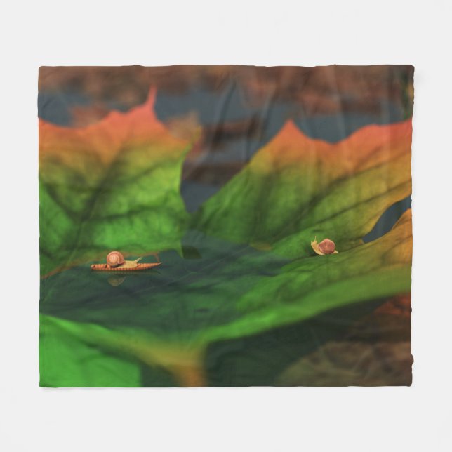 The Water Is Wide Fleece Blanket (Front (Horizontal))