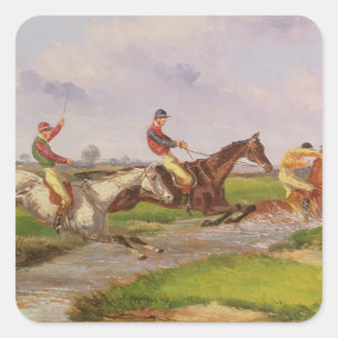The Water Jump: the Autumn Steeplechase at Ballara Square Sticker
