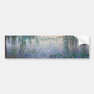 The Water Lilies - Morning with Willows, Monet Bumper Sticker