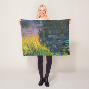 The Water Lilies - Setting Sun, Claude Monet, 1916 Fleece Blanket