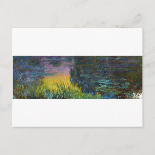 The Water Lilies - Setting Sun, Claude Monet, 1916 Postcard