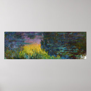 The Water Lilies - Setting Sun, Claude Monet Poster