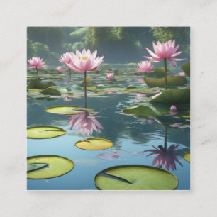 The Water Lily nymphs are among the most beautiful Square Business Card