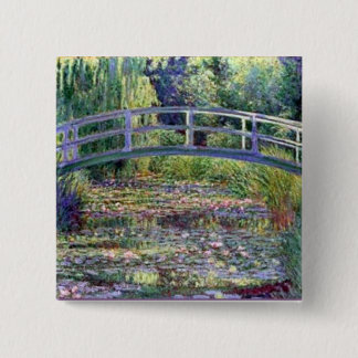 The Water Lily Pond by Claude Monet 15 Cm Square Badge