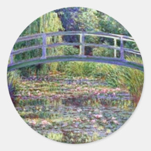 The Water Lily Pond by Claude Monet Classic Round Sticker