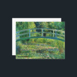 The Water-Lily Pond by Claude Monet Holiday Postcard<br><div class="desc">Claude Monet - The Water-Lily Pond,  1899. Oscar-Claude Monet was a French painter and founder of impressionist painting who is seen as a key precursor to modernism,  especially in his attempts to paint nature as he perceived it.</div>