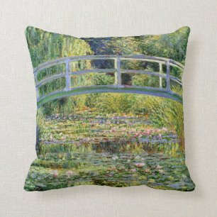 The Water-Lily Pond by Monet Fine Art Cushion