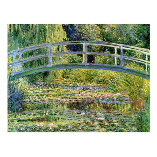 Image of The Water-Lily Pond by Monet Fine Art Postcard