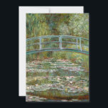 The Water-Lily Pond | Claude Monet Card<br><div class="desc">The Water-Lily Pond (1899) by French Impressionist artist Claude Monet. Original fine art painting depicts a garden landscape with water lilies under the Japanese bridge. 

Use the design tools to add custom text or personalise the image.</div>