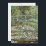 The Water-Lily Pond | Claude Monet Card<br><div class="desc">The Water-Lily Pond (1899) by French Impressionist artist Claude Monet. Original fine art painting depicts a garden landscape with water lilies under the Japanese bridge. 

Use the design tools to add custom text or personalise the image.</div>