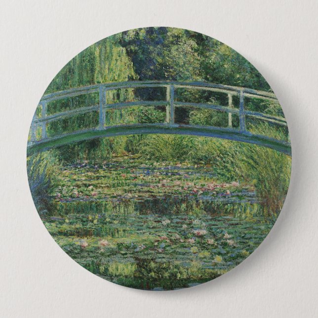 The Water-Lily Pond, Landscape Oil Painting, Monet 10 Cm Round Badge (Front)