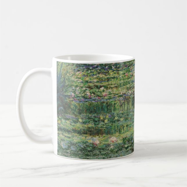The Water-Lily Pond, Landscape Oil Painting, Monet Coffee Mug (Left)