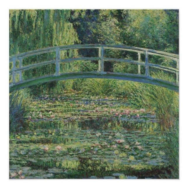 The Water-Lily Pond, Landscape Oil Painting, Monet Poster (Front)