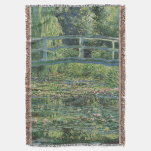 The Water-Lily Pond, Landscape Oil Painting, Monet Throw Blanket