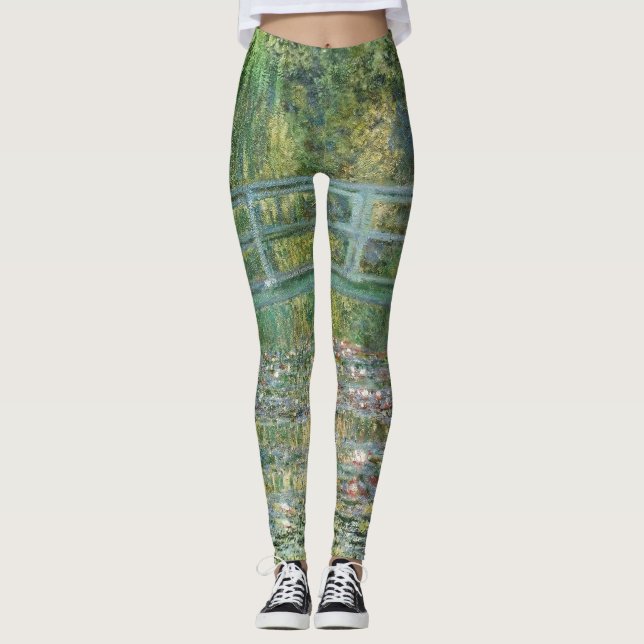 The Water Lily Pond | Vintage French Painting Leggings (Front)